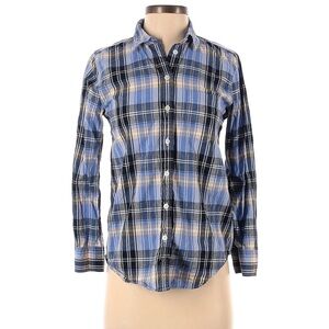 J. Crew Blue and Tan Plaid Shirt
Size S petite